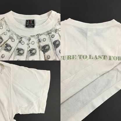 SAINT MICHAEL Money Print T-Shirt White Size XXL