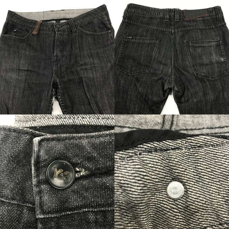 Y-3 K0M001 Denim Jeans Black Size 32