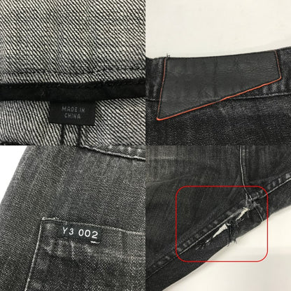 Y-3 K0M001 Denim Jeans Black Size 32