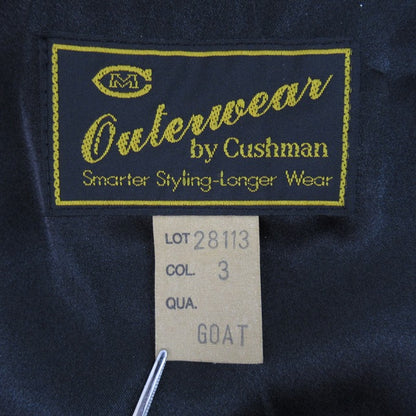 Cushman A-1 Goatskin Suede Jacket Black Size L