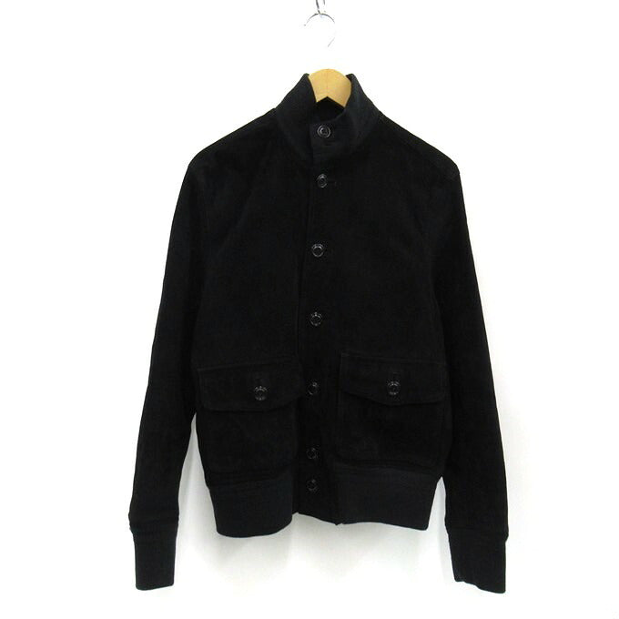 Cushman A-1 Goatskin Suede Jacket Black Size L