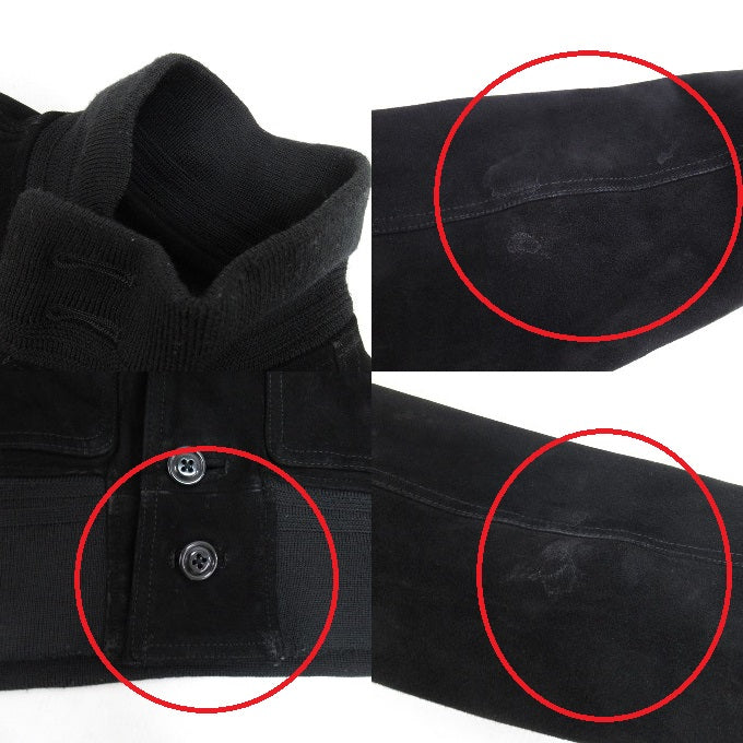 Cushman A-1 Goatskin Suede Jacket Black Size L