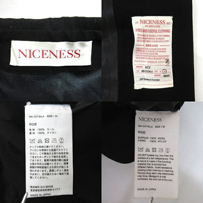 NICENESS 21SS RIDE Balmacaan Coat Black Size M