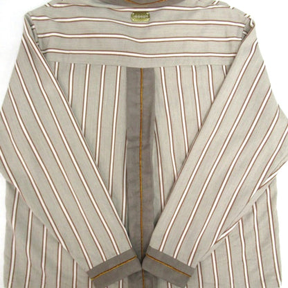 TANAKA Stripe Open Collar Shirt Beige Size M