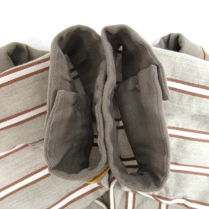 TANAKA Stripe Open Collar Shirt Beige Size M