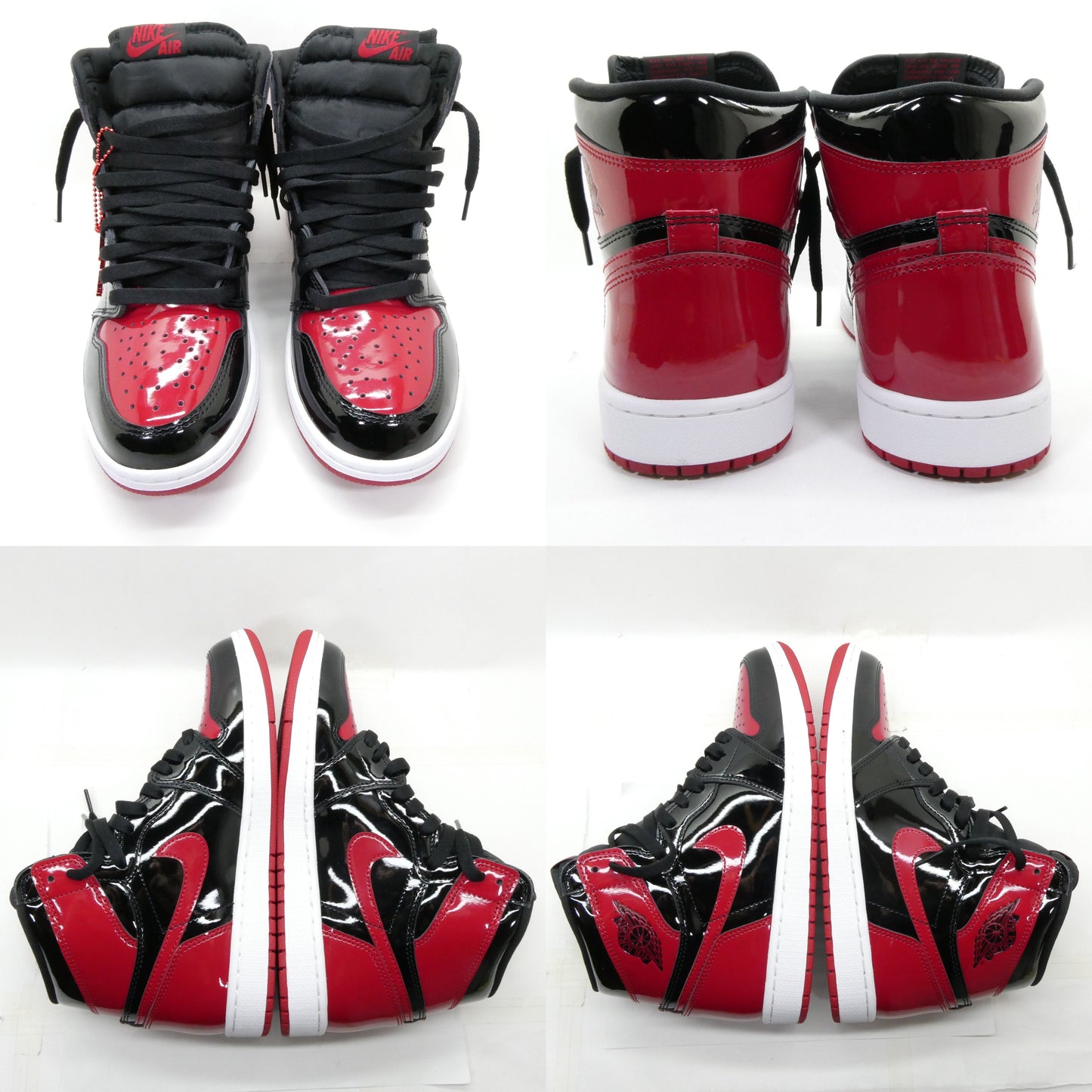 NIKE Air Jordan 1 Retro High OG Bred Patent Sneakers Multi