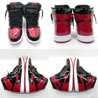 NIKE Air Jordan 1 Retro High OG Bred Patent Sneakers Multi