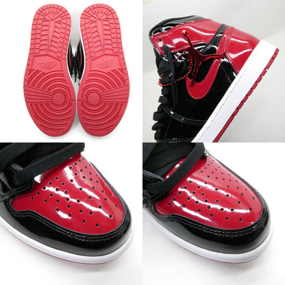 NIKE Air Jordan 1 Retro High OG Bred Patent Sneakers Multi
