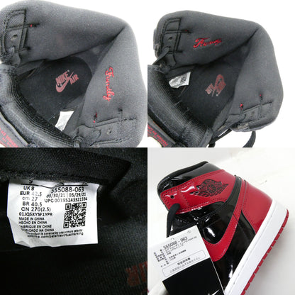 NIKE Air Jordan 1 Retro High OG Bred Patent Sneakers Multi
