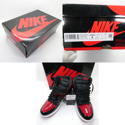 NIKE Air Jordan 1 Retro High OG Bred Patent Sneakers Multi