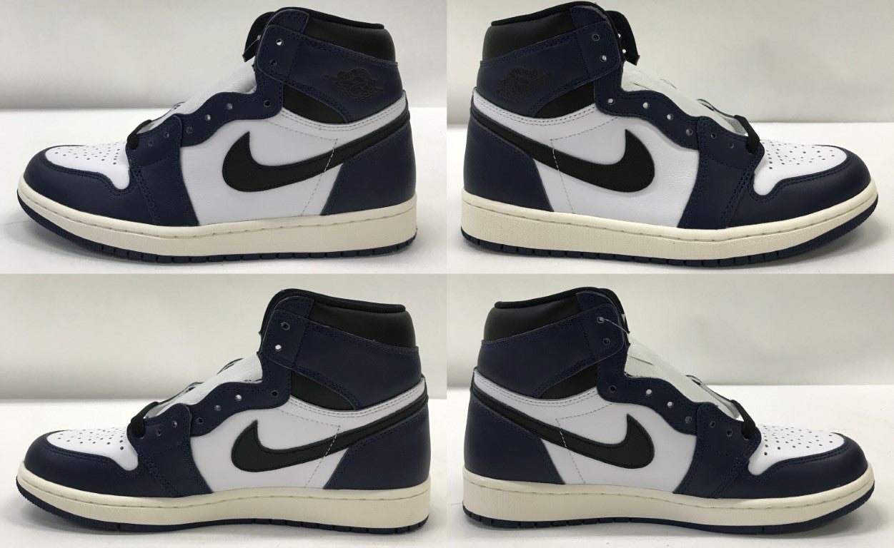 NIKE Air Jordan 1 High OG Midnight Black Sneakers Size 26.5
