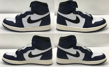 NIKE Air Jordan 1 High OG Midnight Black Sneakers Size 26.5