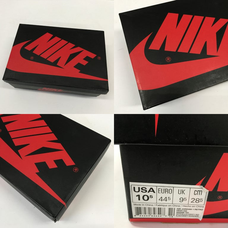 NIKE Air Jordan 1 Retro High OG "Chicago" Sneakers Size 28.5