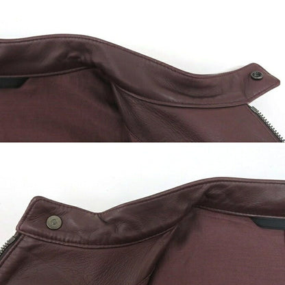 D'URBAN Lamb Leather Single Rider Jacket Red Size L