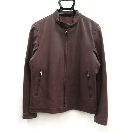 D'URBAN Lamb Leather Single Rider Jacket Red Size L