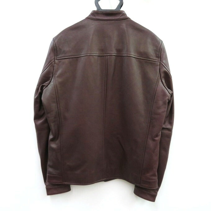 D'URBAN Lamb Leather Single Rider Jacket Red Size L