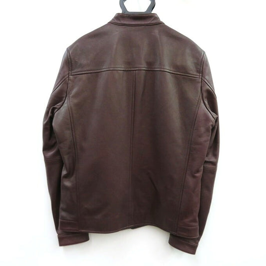 D'URBAN Lamb Leather Single Rider Jacket Red Size L