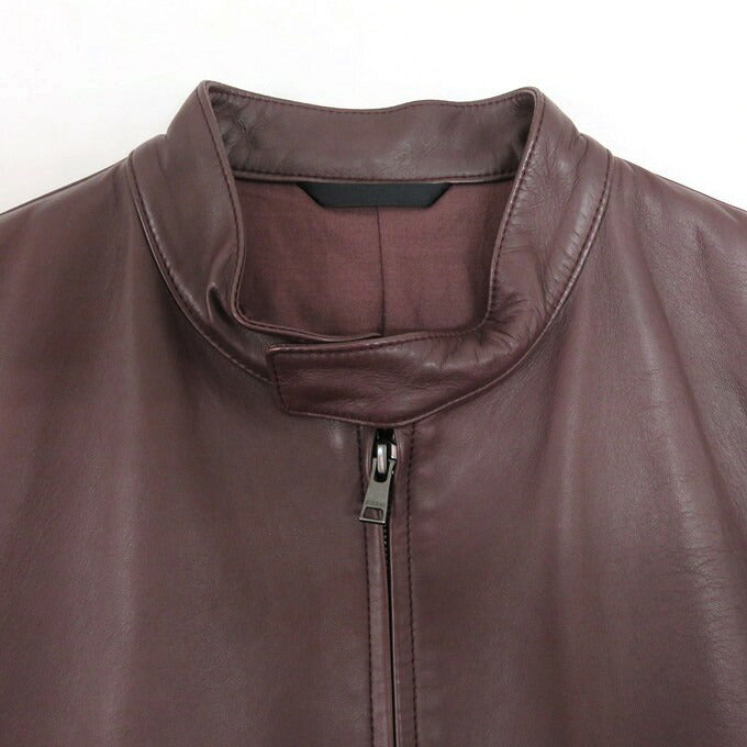 D'URBAN Lamb Leather Single Rider Jacket Red Size L