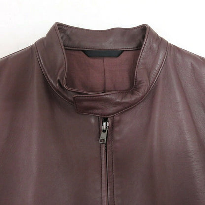 D'URBAN Lamb Leather Single Rider Jacket Red Size L