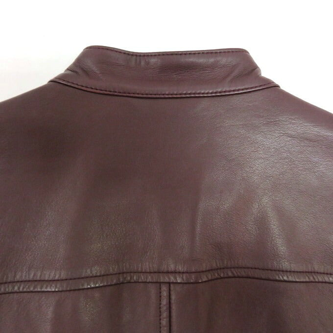 D'URBAN Lamb Leather Single Rider Jacket Red Size L