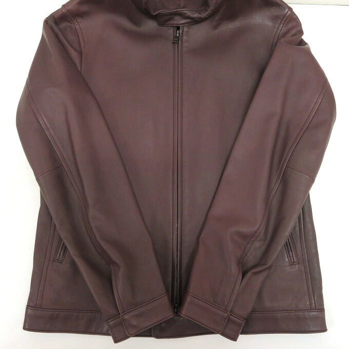 D'URBAN Lamb Leather Single Rider Jacket Red Size L