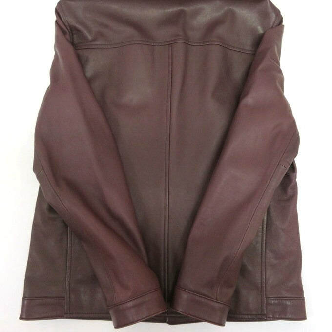 D'URBAN Lamb Leather Single Rider Jacket Red Size L