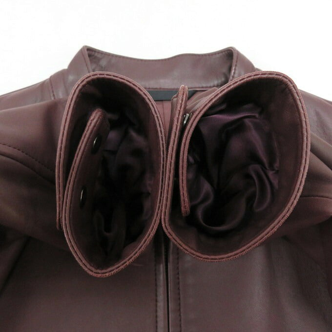 D'URBAN Lamb Leather Single Rider Jacket Red Size L