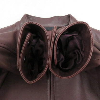 D'URBAN Lamb Leather Single Rider Jacket Red Size L