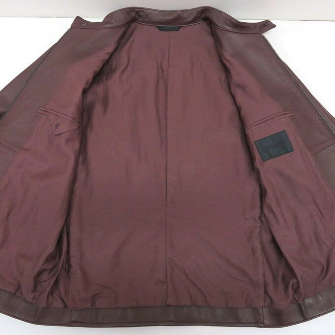 D'URBAN Lamb Leather Single Rider Jacket Red Size L