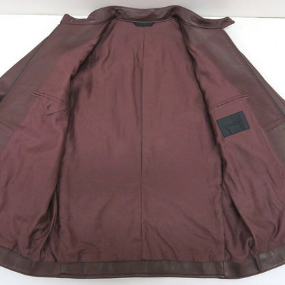 D'URBAN Lamb Leather Single Rider Jacket Red Size L