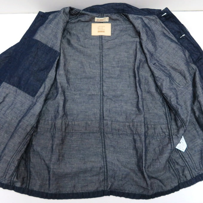 JAPAN BLUE JEANS Cotton Linen Denim Jacket Blue Size S