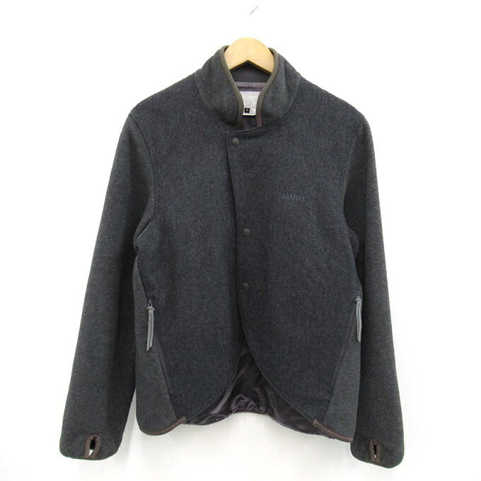 GANRYU Wool Fleece Jacket Gray Size S