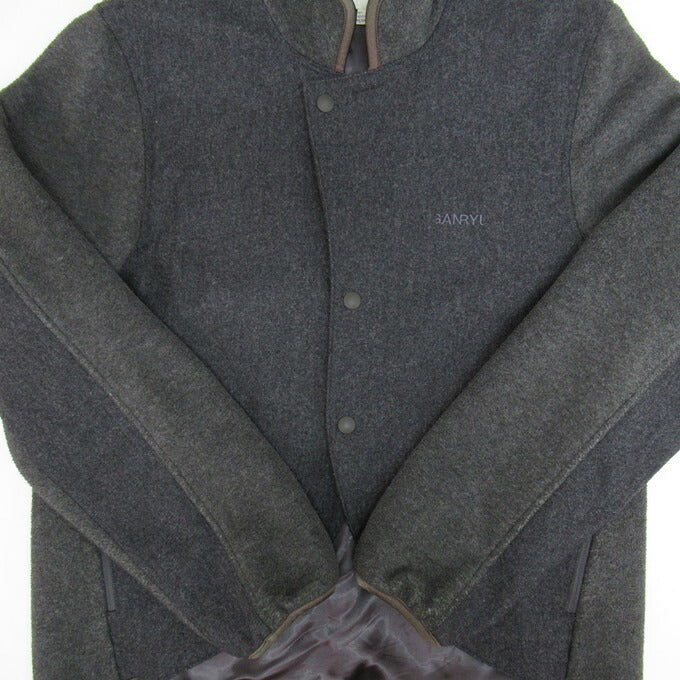 GANRYU Wool Fleece Jacket Gray Size S