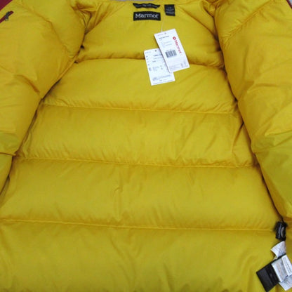 MARMOT Guides Down Hoody Jacket Yellow Red Size L