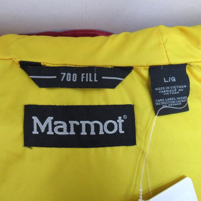 MARMOT Guides Down Hoody Jacket Yellow Red Size L