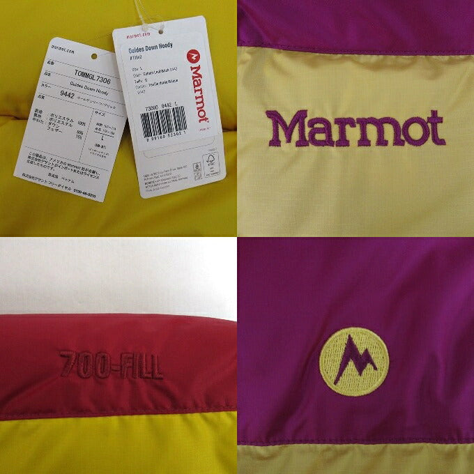 MARMOT Guides Down Hoody Jacket Yellow Red Size L