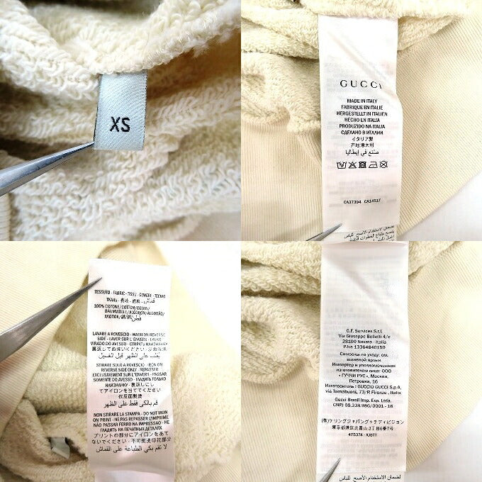 GUCCI 20SS Manifesto Pullover Hoodie Ivory Size XS