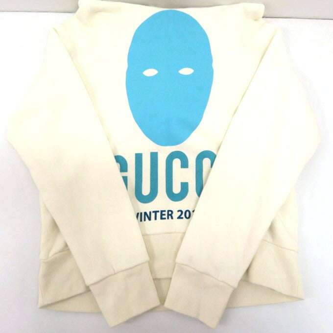 GUCCI 20SS Manifesto Pullover Hoodie Ivory Size XS