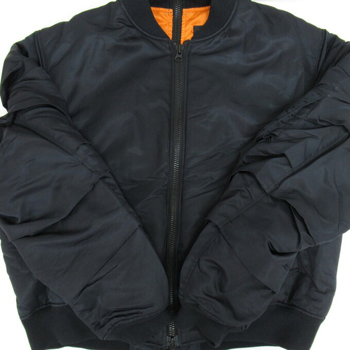 AMNJX 27CIRCUS MA-1 Bomber Jacket Black Size M