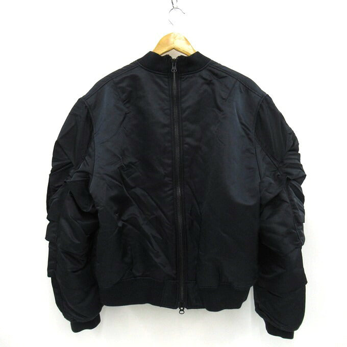 AMNJX 27CIRCUS MA-1 Bomber Jacket Black Size M
