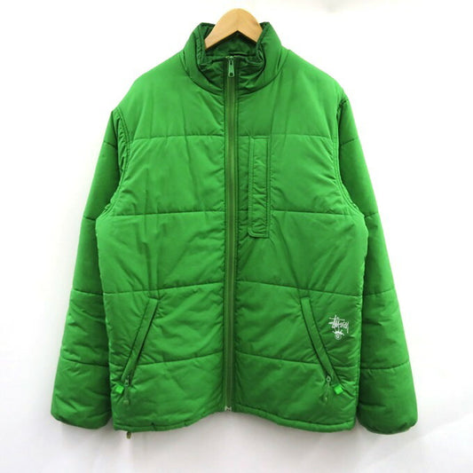 STUSSY Down Jacket Green Size L