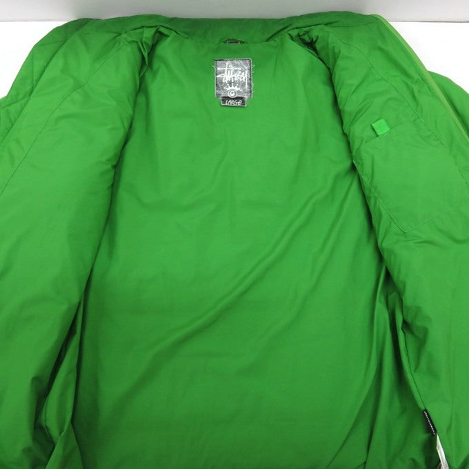 STUSSY Down Jacket Green Size L