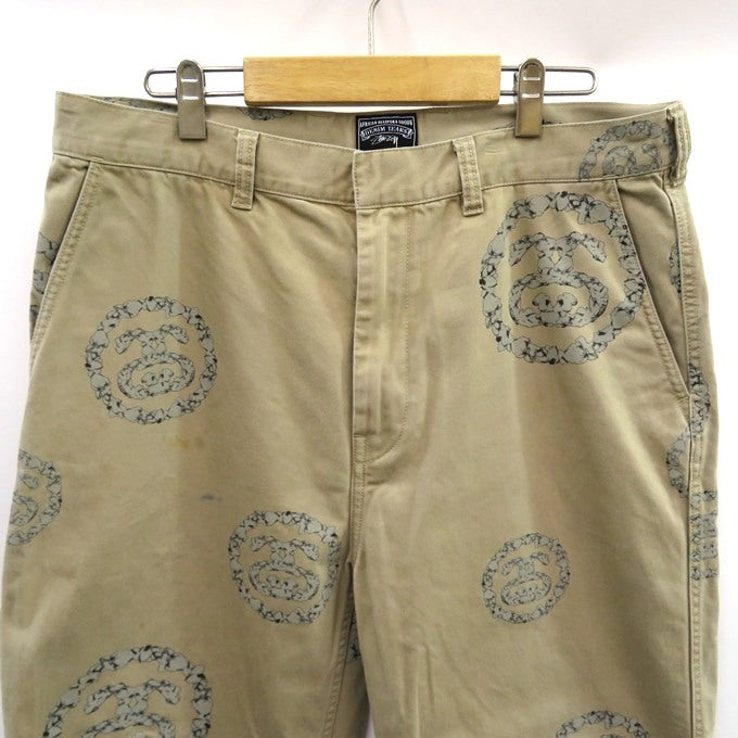 DENIM TEARS x STUSSY Wreath Chino Pants Beige Size 34