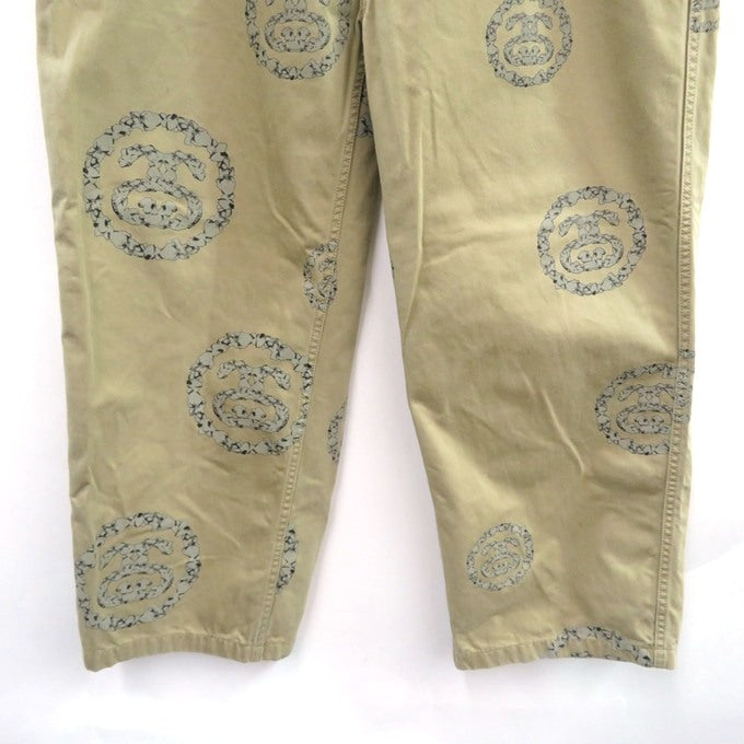 DENIM TEARS x STUSSY Wreath Chino Pants Beige Size 34
