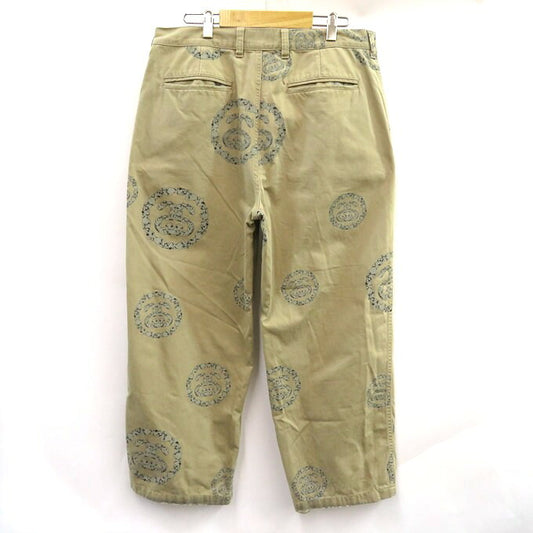 DENIM TEARS x STUSSY Wreath Chino Pants Beige Size 34