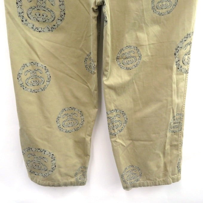 DENIM TEARS x STUSSY Wreath Chino Pants Beige Size 34