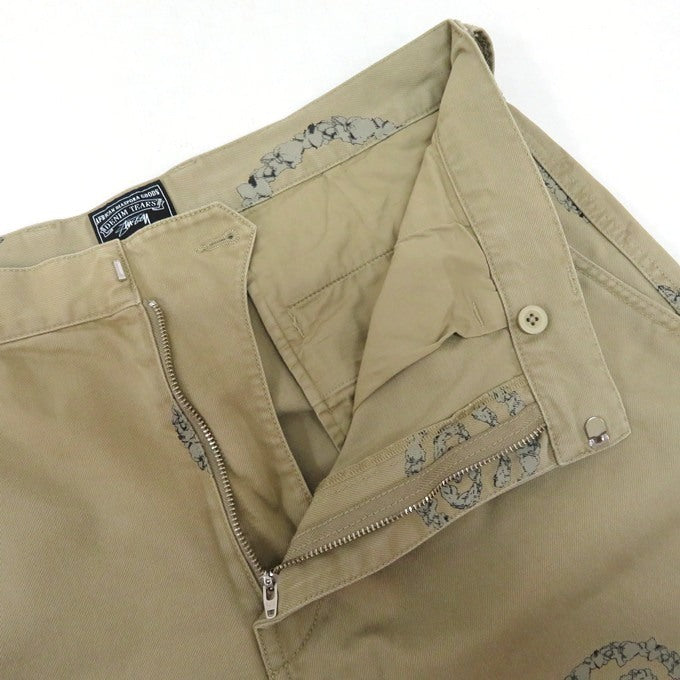 DENIM TEARS x STUSSY Wreath Chino Pants Beige Size 34