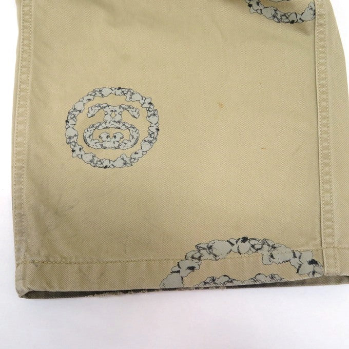 DENIM TEARS x STUSSY Wreath Chino Pants Beige Size 34