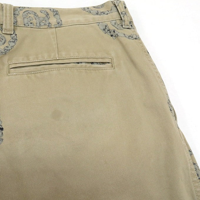 DENIM TEARS x STUSSY Wreath Chino Pants Beige Size 34
