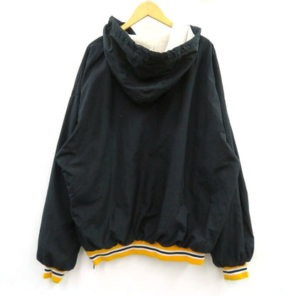 RUSSELL ATHLETIC Rib Line Half-Zip Hoodie Black Size XL